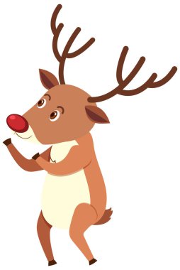 Beyaz arka planda reindeer tek karakter