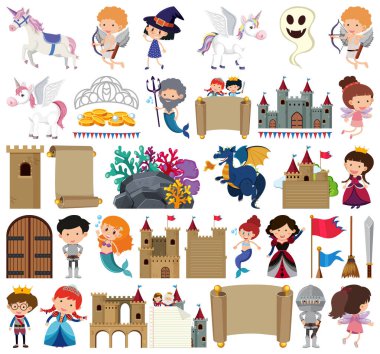 İzole nesneler dizisi temalı peri masalları