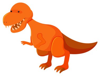 Single picture of tyrannosaurus rex in orange
