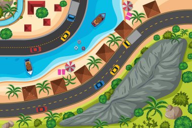 Havadan izleme sahneleri seti