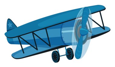 Single picture of blue airplane