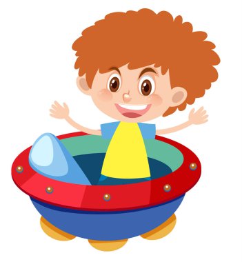 Beyaz arka planda Ufo 'daki tek karakter.