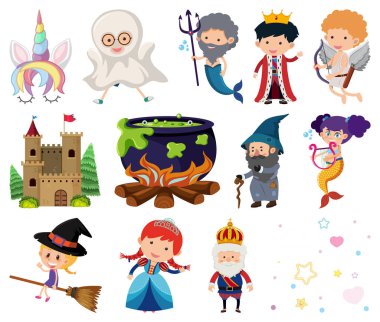 İzole nesneler dizisi temalı peri masalları