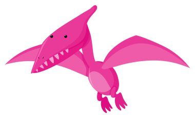 Pembe Pteranodon 'un uçuşunun tek bir resmi