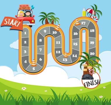 Yolda aile gezisi ile Boardgame tasarım şablonu