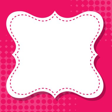 Pembe arkaplan ile çerçeve şablonu tasarımı