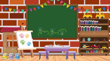 Birçok okul öğesi ile okul temasına geri dön