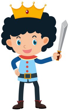 Beyaz arka planda prensin tek karakteri