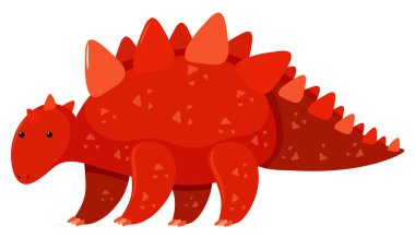 Stegosaurus 'un kırmızı renkli tek bir resmi