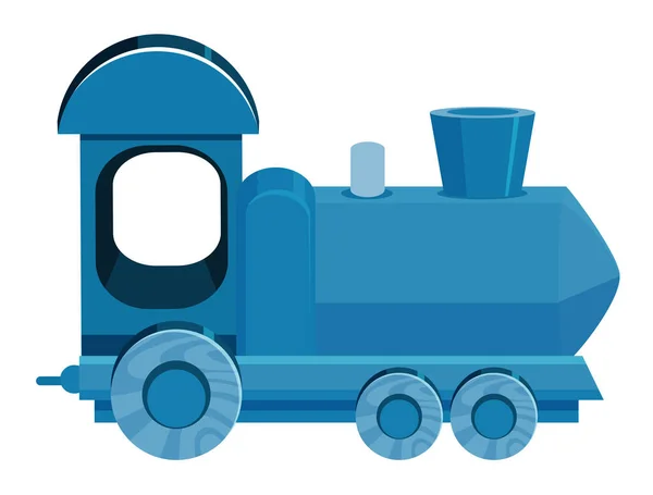 Imagem única do trem na cor azul — Vetor de Stock