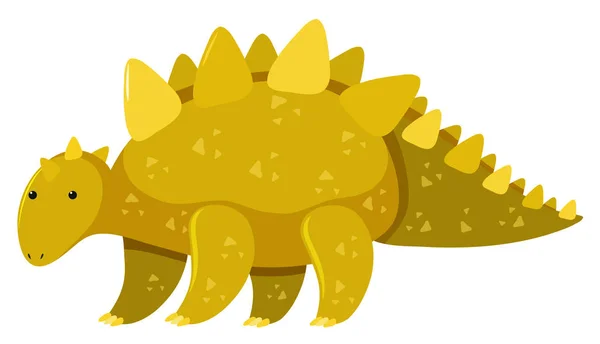 Imagen única de estegosaurio en amarillo — Vector de stock