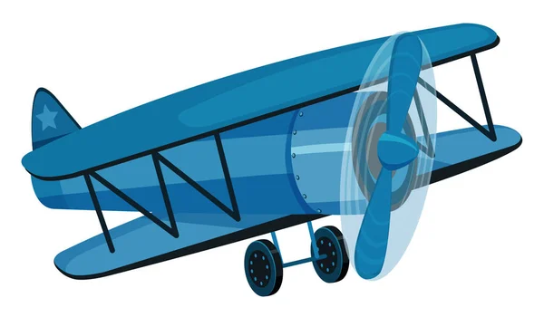 Imagen única del avión azul — Vector de stock