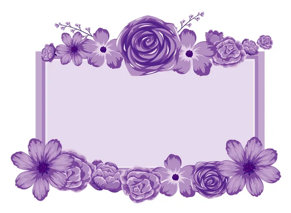 Diseño de fondo con flores púrpuras — Archivo Imágenes Vectoriales