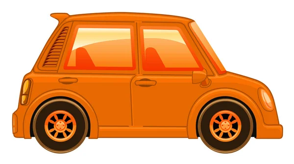 Imagem única do carro na cor laranja — Vetor de Stock