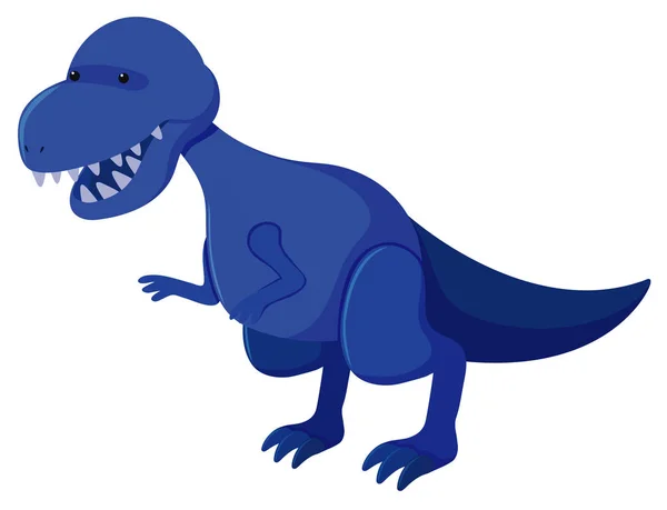 En enda bild av blå tyrannosaurus rex — Stock vektor