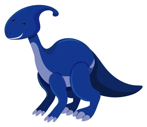 Imagen única de parasaurolophus en color azul — Archivo Imágenes Vectoriales