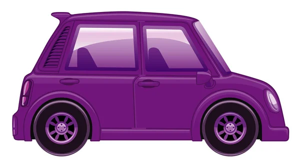 Gambar tunggal mobil berwarna ungu - Stok Vektor