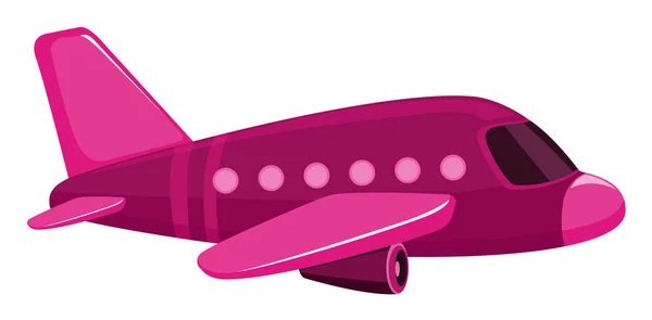 Imagem única do avião na cor rosa —  Vetores de Stock