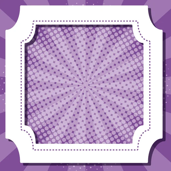 Plantilla de fondo púrpura con marco grueso — Vector de stock