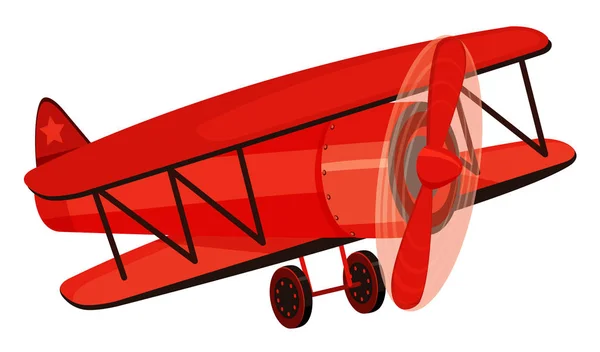 Einzelbild Hubschrauber in roter Farbe — Stockvektor