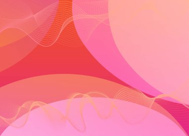 Kırmızı ve pembe dalgalı arkaplan şablonu tasarımı