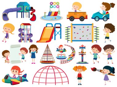 Large set of isolated objects of many children