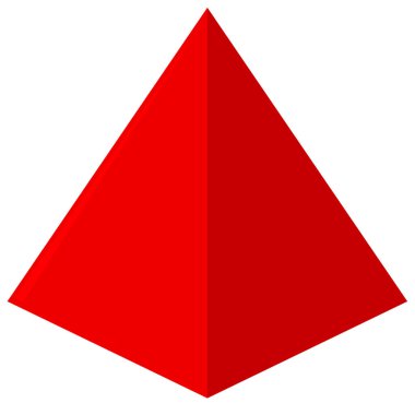 Kırmızı üçgenin geometrik şekli