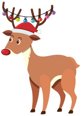 Beyaz arka planda reindeer tek karakter