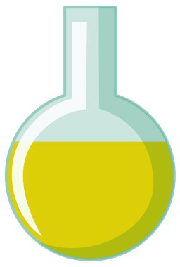 İçinde sarı kimyasallar olan şişe.