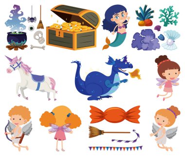 İzole nesneler dizisi temalı peri masalları