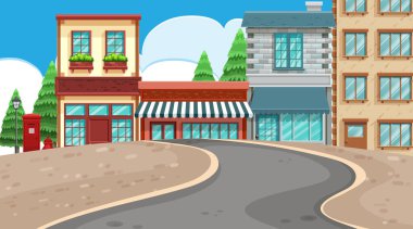 Şehir ile bir açık hava sahnesi