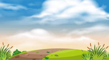 Tepedeki yolun peyzaj tasarımı