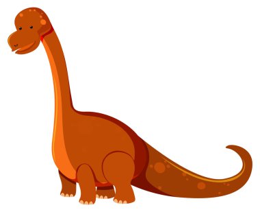Brontosaurus 'un turuncu renkli tek bir resmi