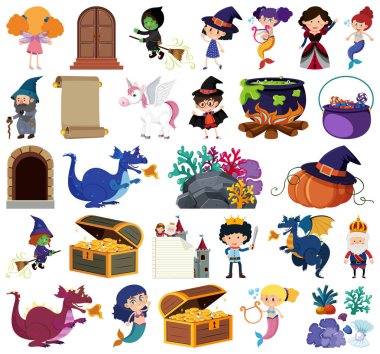 İzole nesneler dizisi temalı peri masalları