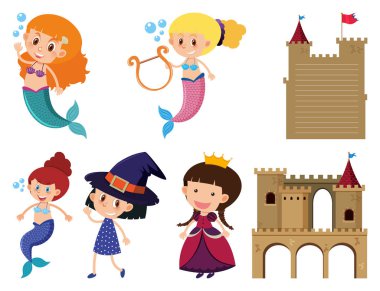 İzole nesneler dizisi teması peri masalı