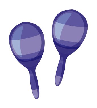 Mavi renkli izole marakalar.