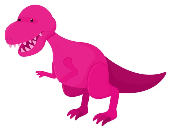 Imagem única de tiranossauro rex em rosa — Vetor de Stock