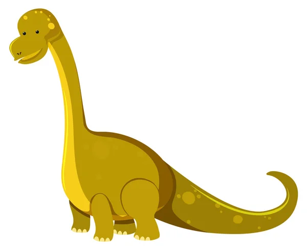 Photo unique de brontosaure en jaune — Image vectorielle