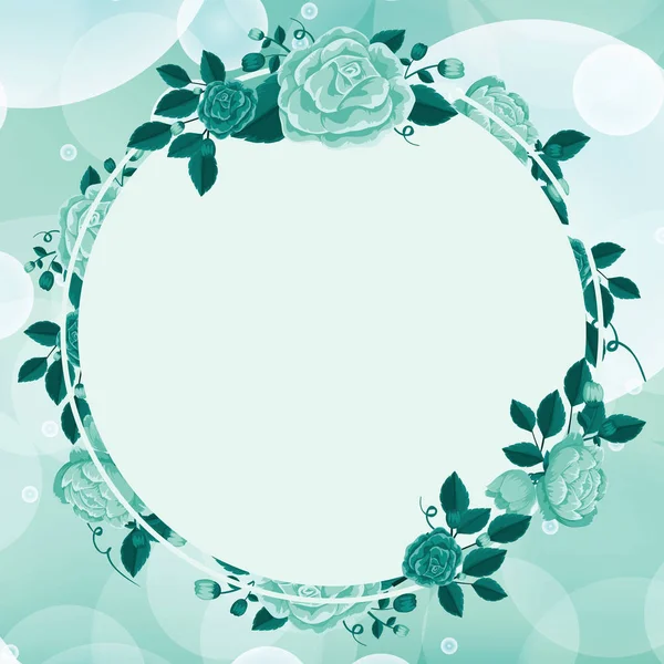 Diseño de fondo con marco de flor azul — Archivo Imágenes Vectoriales
