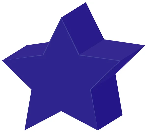 Forma geometrica della stella in blu — Vettoriale Stock