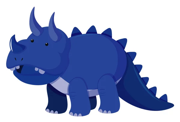 Photo unique de tricératops en couleur bleue — Image vectorielle