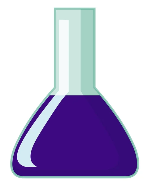 Baňka s fialovou chemikálií uvnitř — Stockový vektor