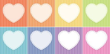 Background template with heart frames