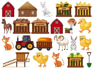 Büyük yalıtılmış çiftlik nesneleri kümesi