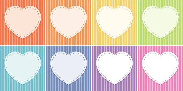 Background template with heart frames — 스톡 벡터