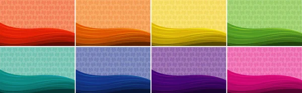 Design de fundo com padrões abstratos em muitas cores — Vetor de Stock