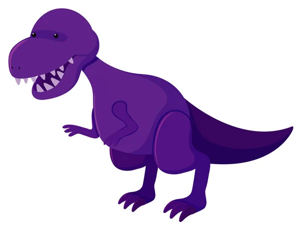 Imagem única de tiranossauro rex em roxo — Vetor de Stock