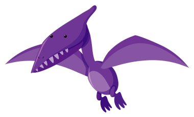 Single picture of pteranodon in purple