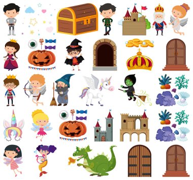 İzole nesneler dizisi teması peri masalı