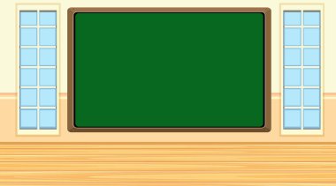 Blackboard template on the wall